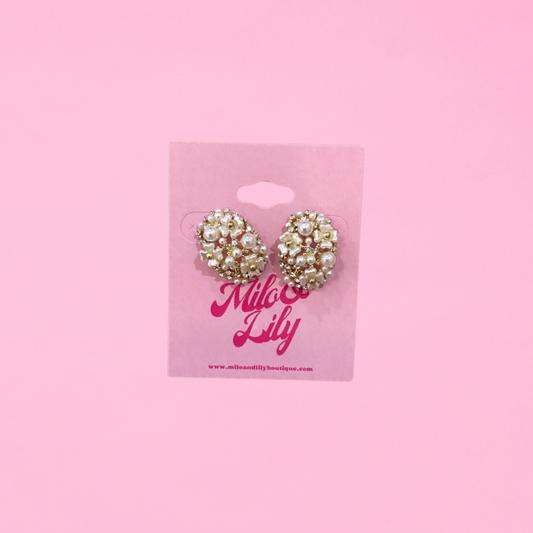 Magnolia Cluster Stud Earrings
