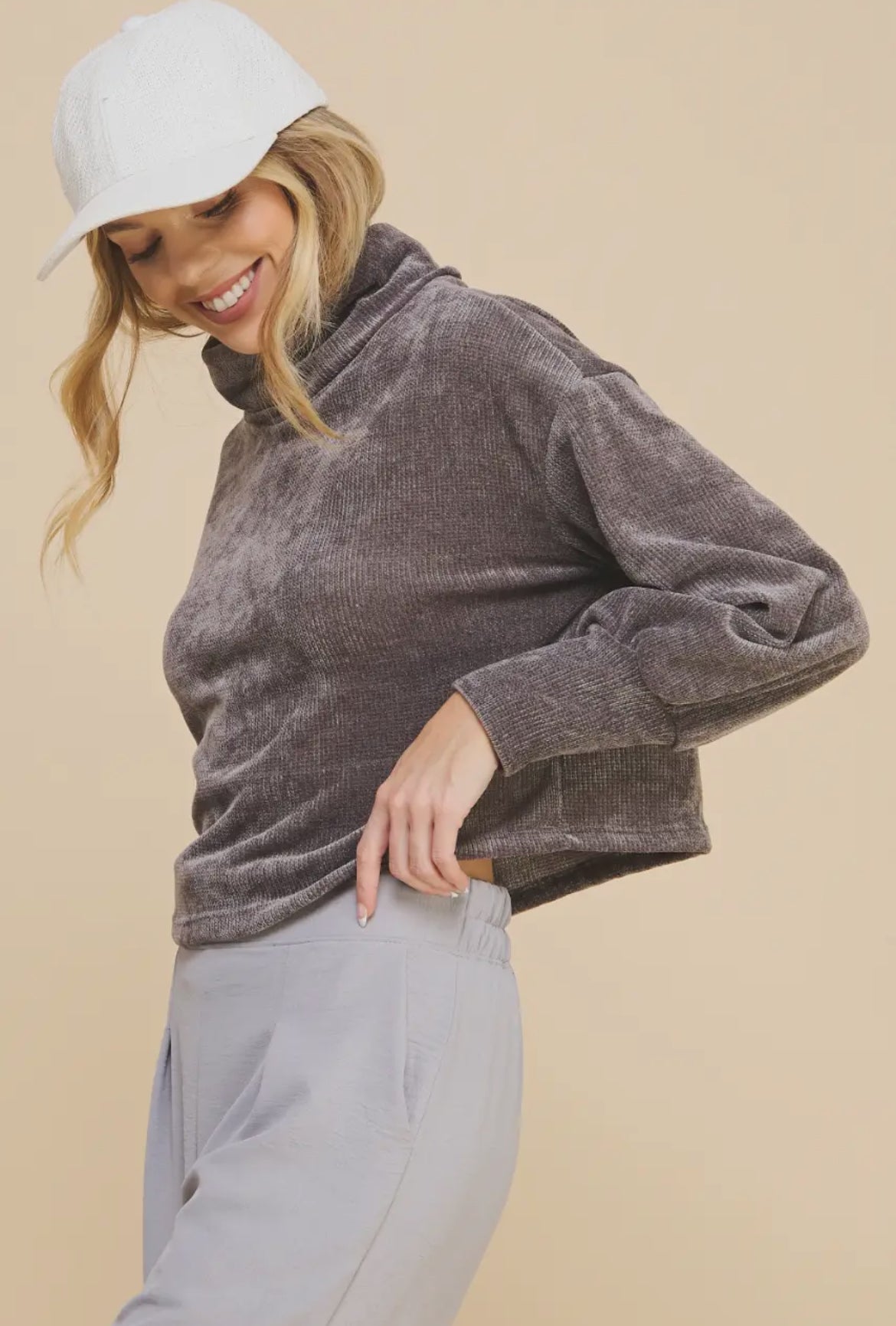 Be Gentle Sweater - GRAY - Milo & Lily Boutique