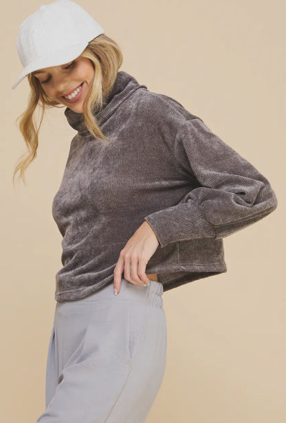 Be Gentle Sweater - GRAY - Milo & Lily Boutique