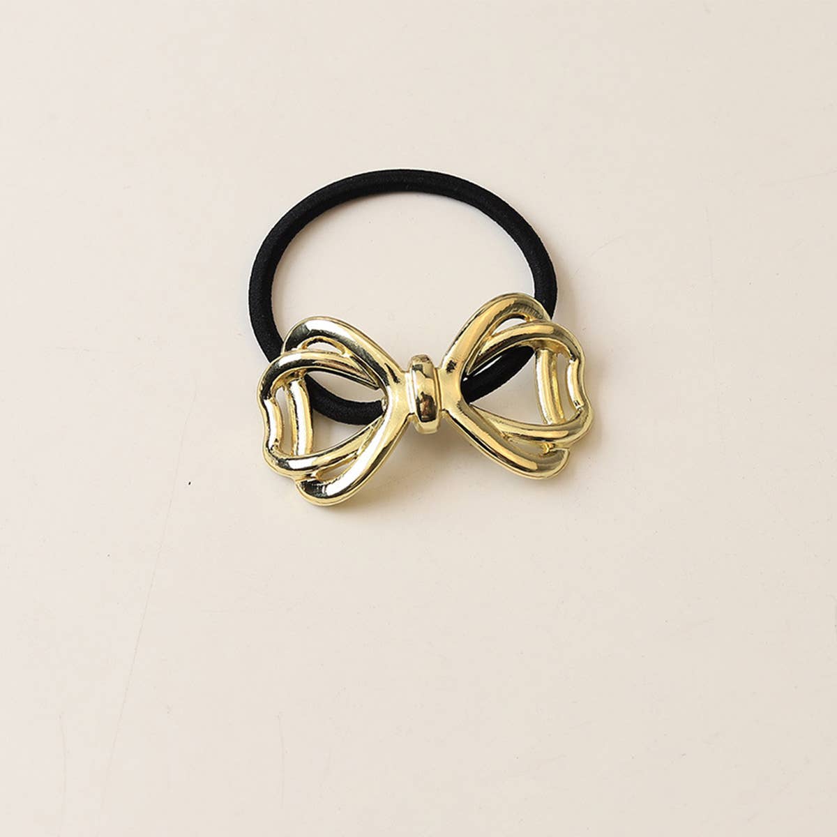 Gold Bow Hair Tie