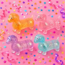 Glitter Dachshund Squishy Toy