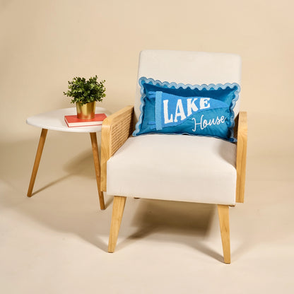 Scalloped Lake House Throw Pillow - Milo & Lily Boutique