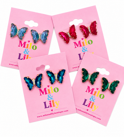 Butterfly 🦋 Kisses Glass Stud Earrings