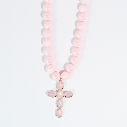 Pink Grace Cross Necklace - Milo & Lily Boutique