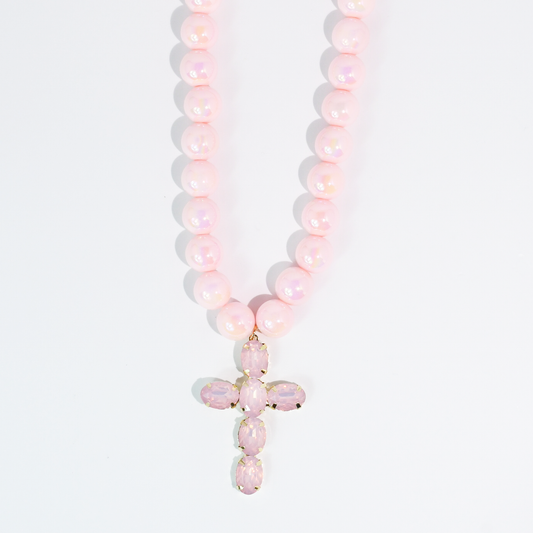 Pink Grace Cross Necklace - Milo & Lily Boutique