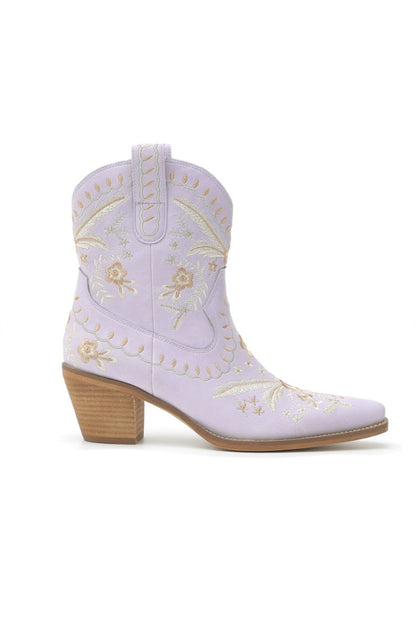 Sweet Southern Lavender Embroidered Boot