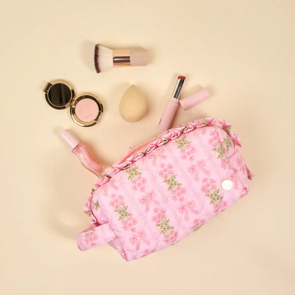 Oh So Fancy Pink Essentials Quilted Cosmetic Pouch - Milo & Lily Boutique