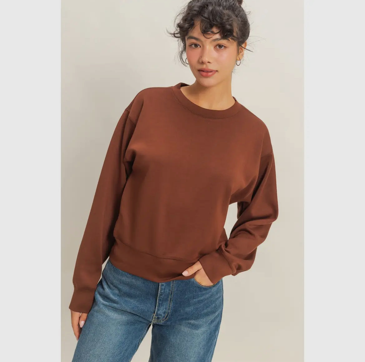 Classic Crew Long Sleeve Pullover Top