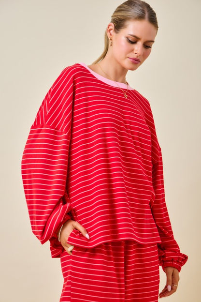 The Sweet Thing Striped Lounge Set - Milo & Lily Boutique
