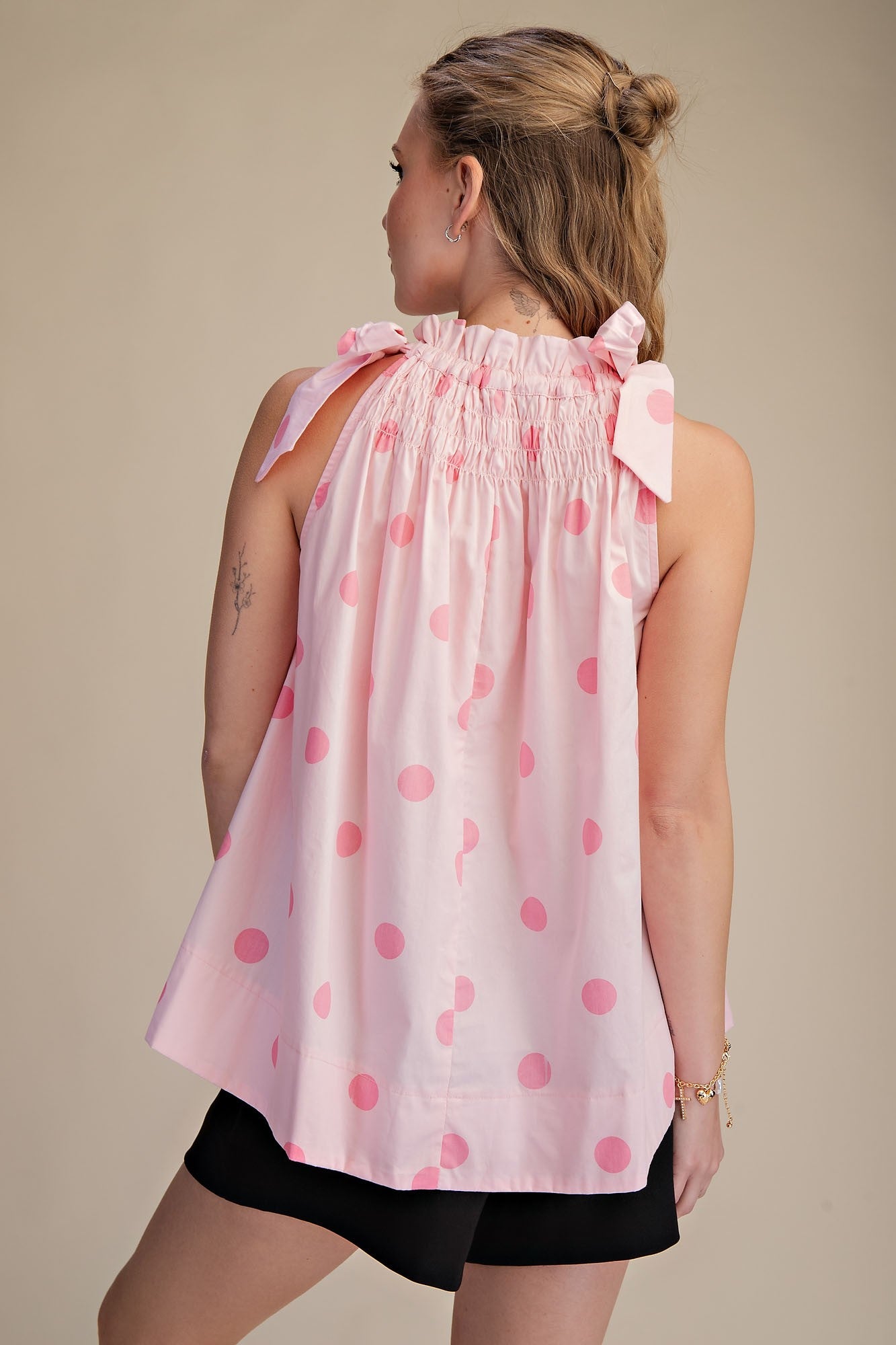 The Rosé Dot Halter Top - Milo & Lily Boutique