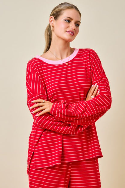The Sweet Thing Striped Lounge Set - Milo & Lily Boutique