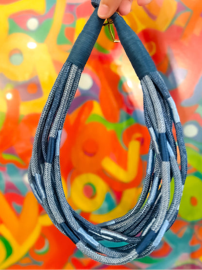 Cobalt & Navy Slub Necklace - Milo & Lily Boutique