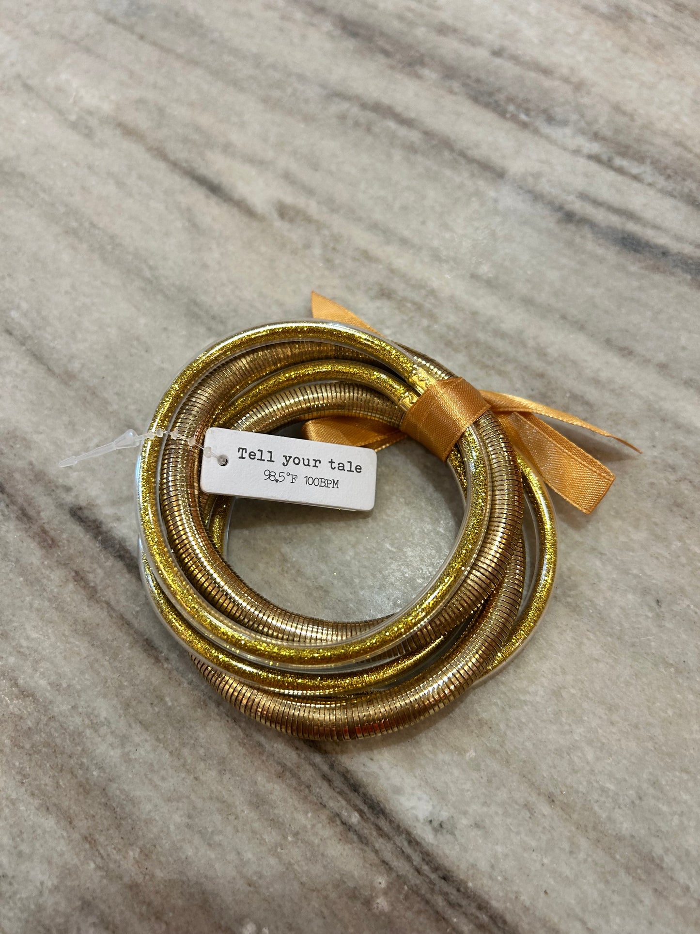 5 Piece Set Glitter Bangle Bracelets