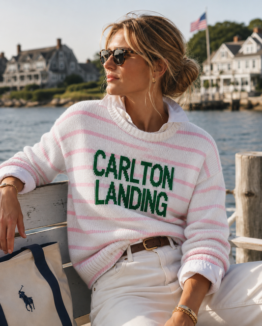 Carlton Landing Coastal Stripe Sweater - Pink - Milo & Lily Boutique