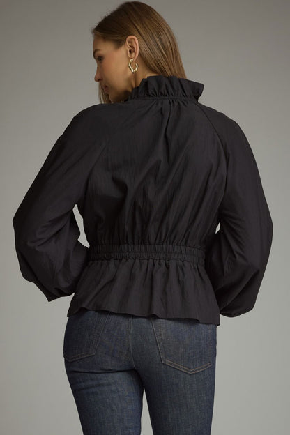 The Uptown Edit Black Peplum Jacket