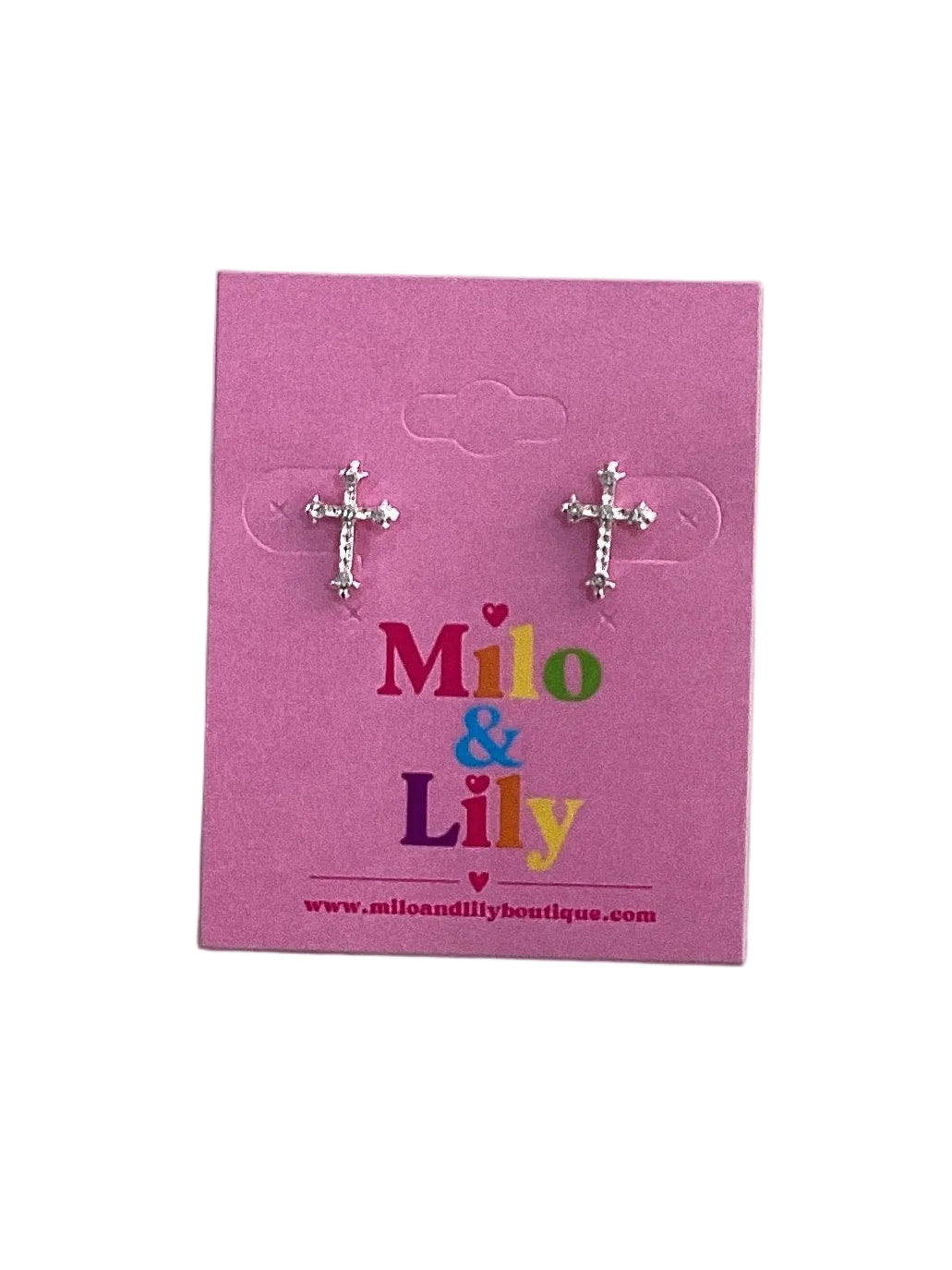 Faithfully Yours Cross Stud Earrings