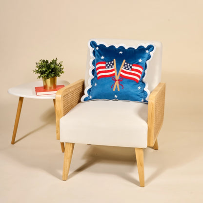 Scalloped American Flag Throw Pillow - Milo & Lily Boutique