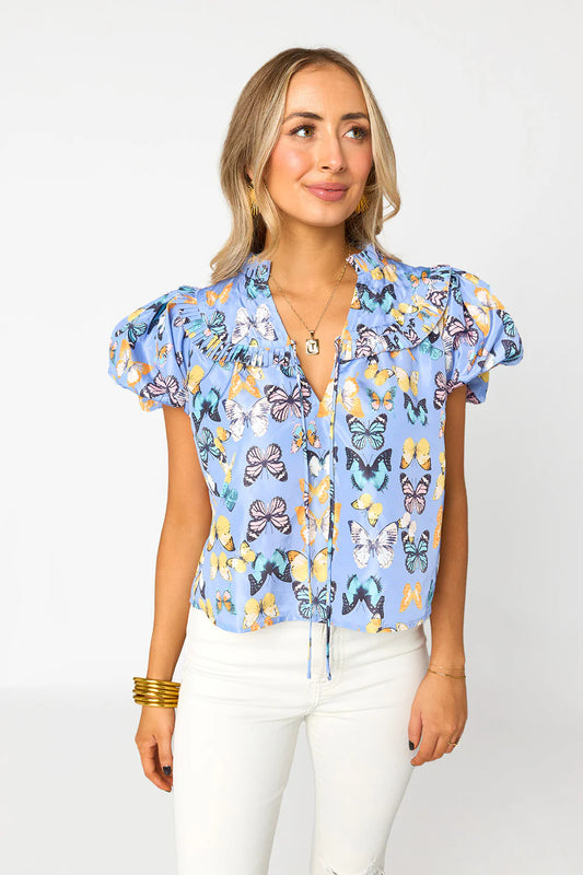 Leeland Puff Sleeve Butterfly Top (BuddyLove)