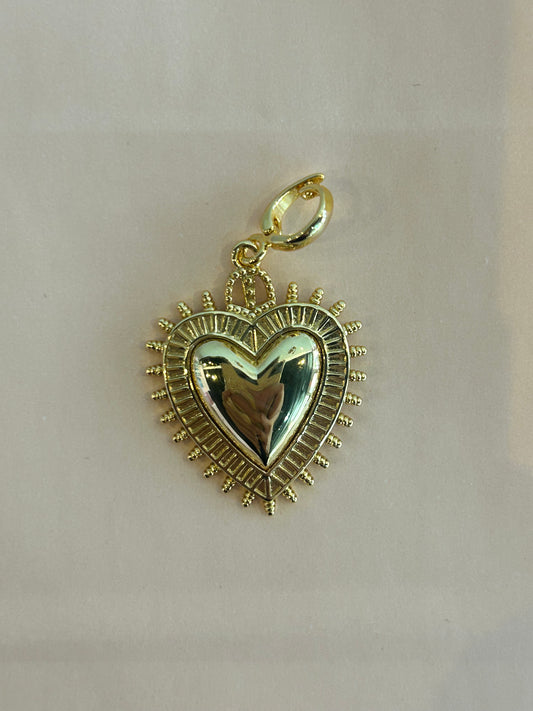 Charm Bar: Large Stud Heart Charm - Milo & Lily Boutique