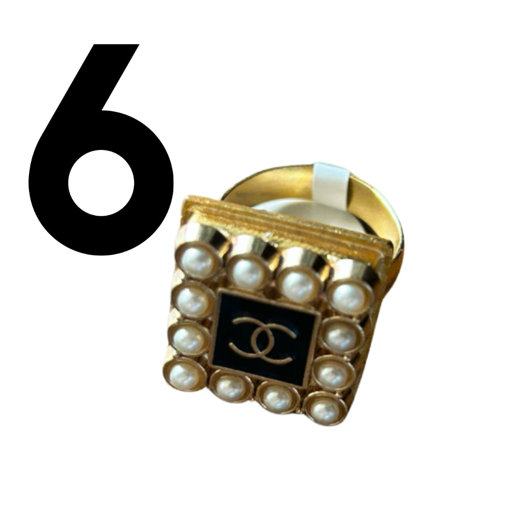 Upcycled Authentic Vintage Chanel Button Rings & Necklaces
