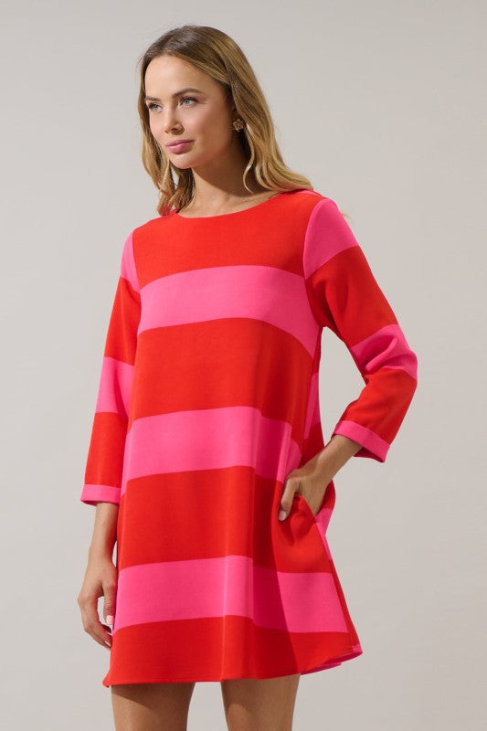 The Lolli Stripe Lonna Shift Mini Dress