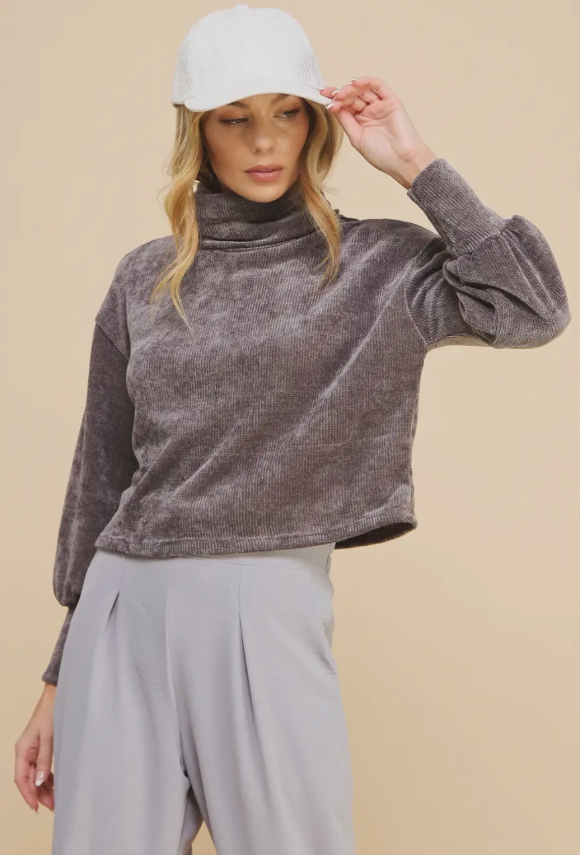 Be Gentle Sweater - GRAY - Milo & Lily Boutique