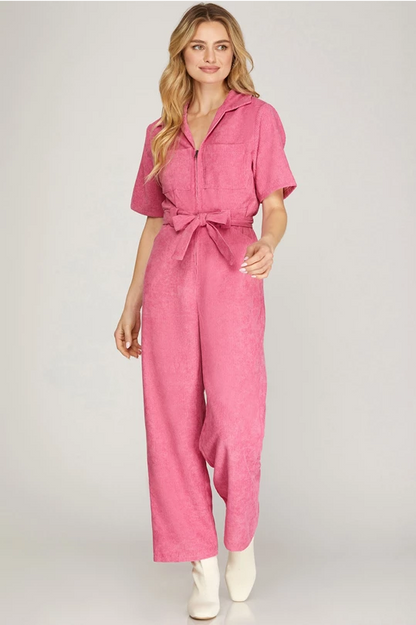Barbie Pink Corduroy Jumpsuit - Milo & Lily Boutique