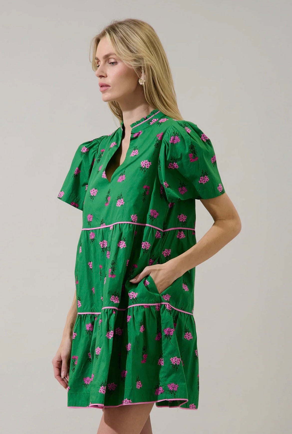 Candace Tiered Mini Dress Vivy Floral - Milo & Lily Boutique