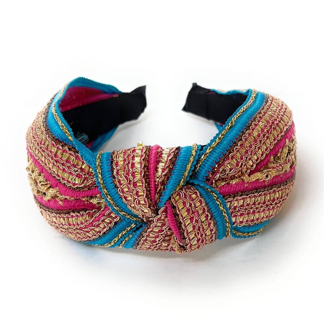Summer Brunch Knotted Metallic Gold Headband
