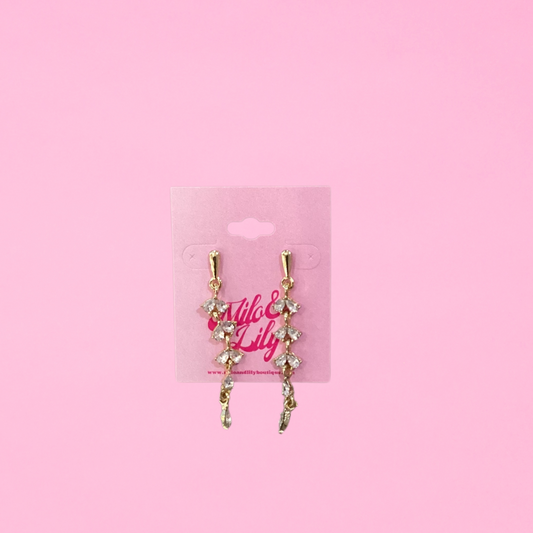 Diamond Ivy Drop Earrings