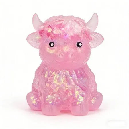 Glitter Highland Cow Squishy Toy