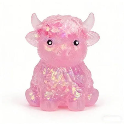 Glitter Highland Cow Squishy Toy