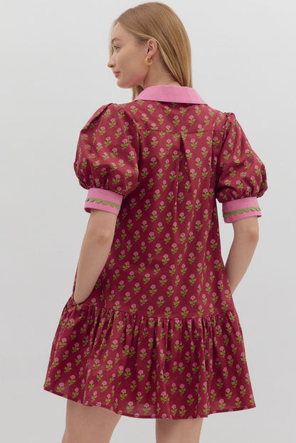 Bloom-drop Mini Dress