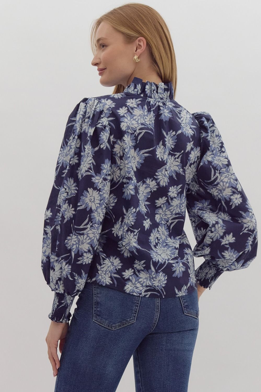 Nelly Navy Floral Top