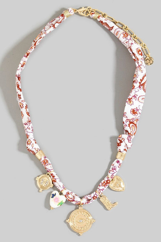 The Western Romance Scarf Charm Necklace