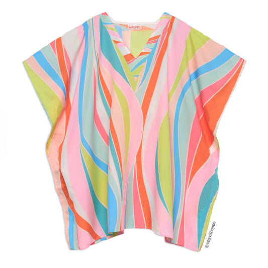 Wavy Stripe Beach and Pool Halftan - Milo & Lily Boutique