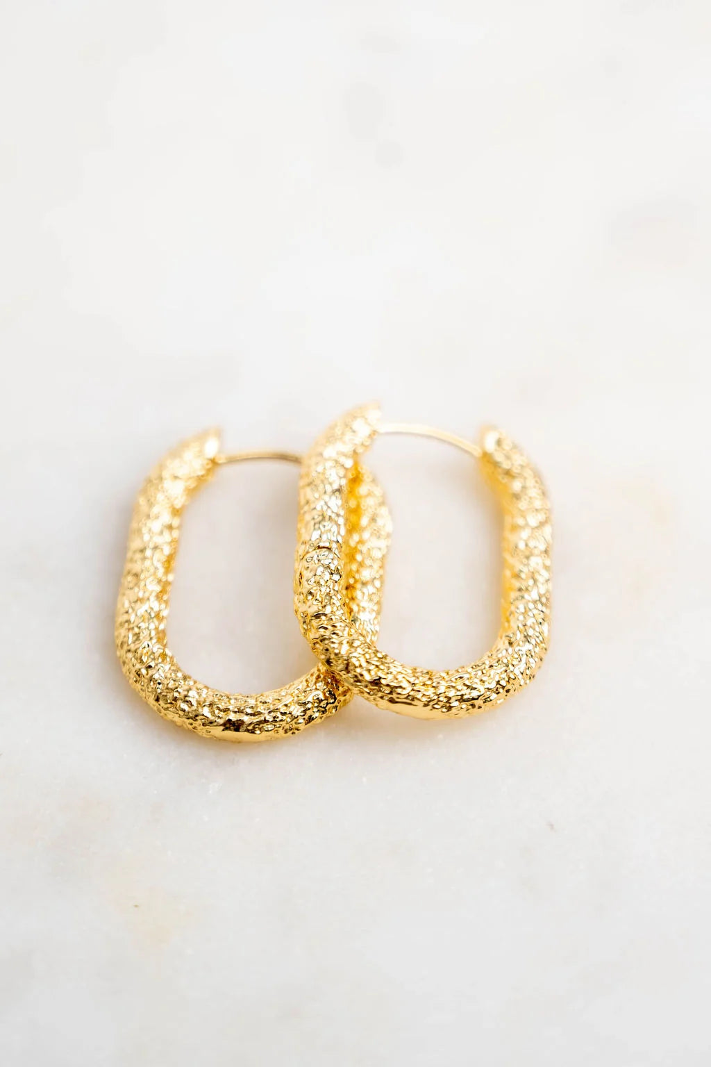 Golden Girl Textured Hoops