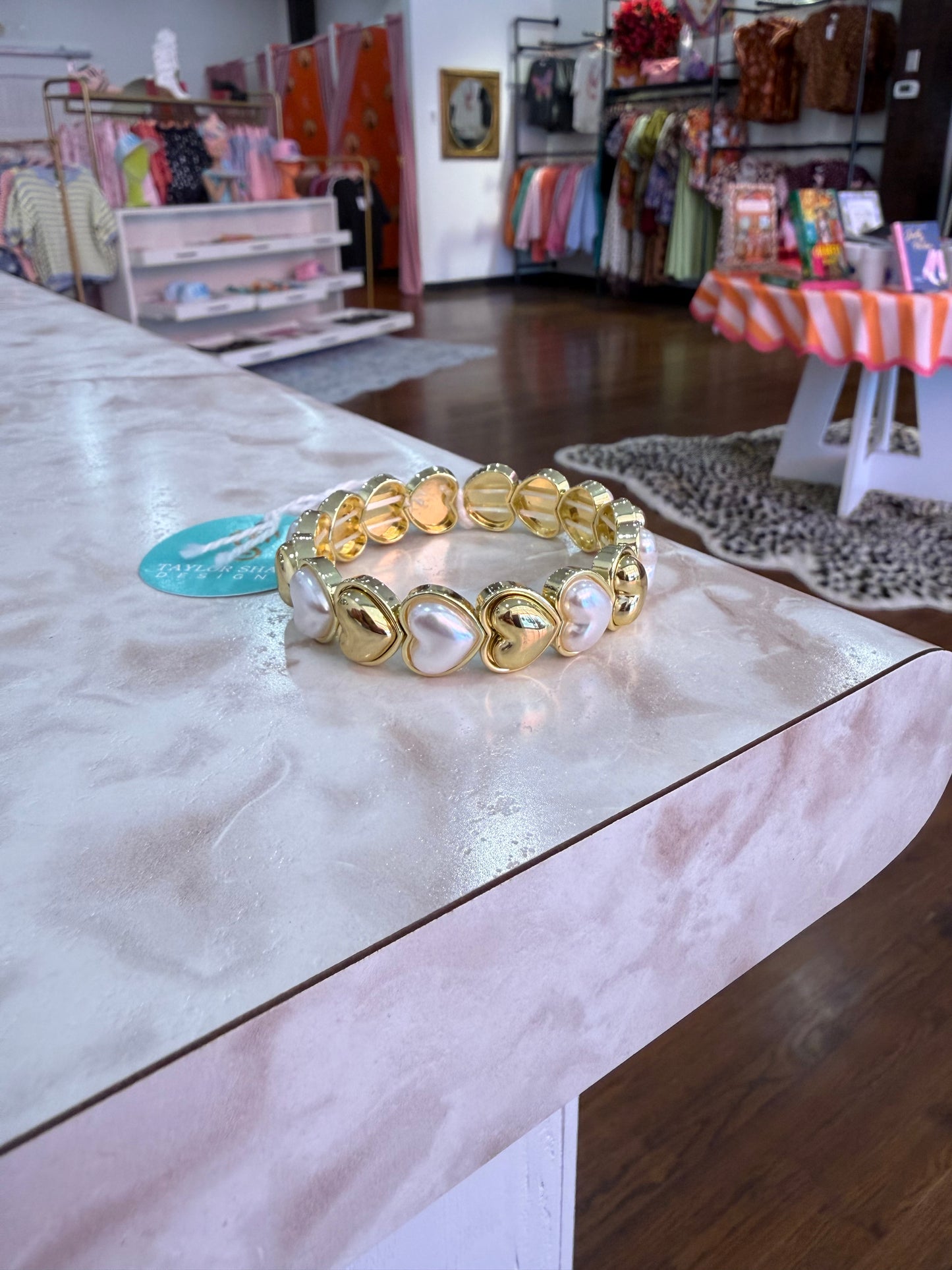 Heart of Gold Stretch Bracelet