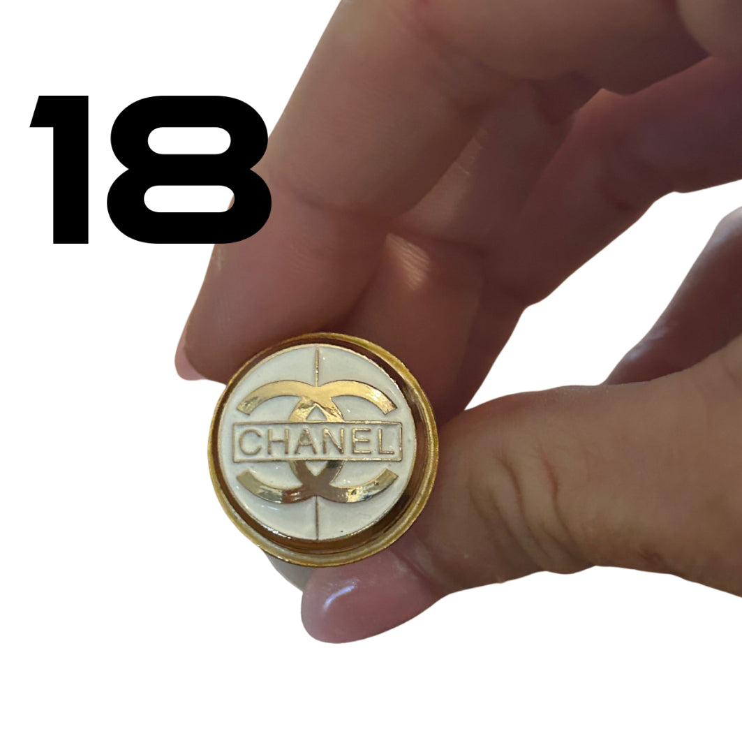 Upcycled Authentic Vintage Chanel Button Rings & Necklaces