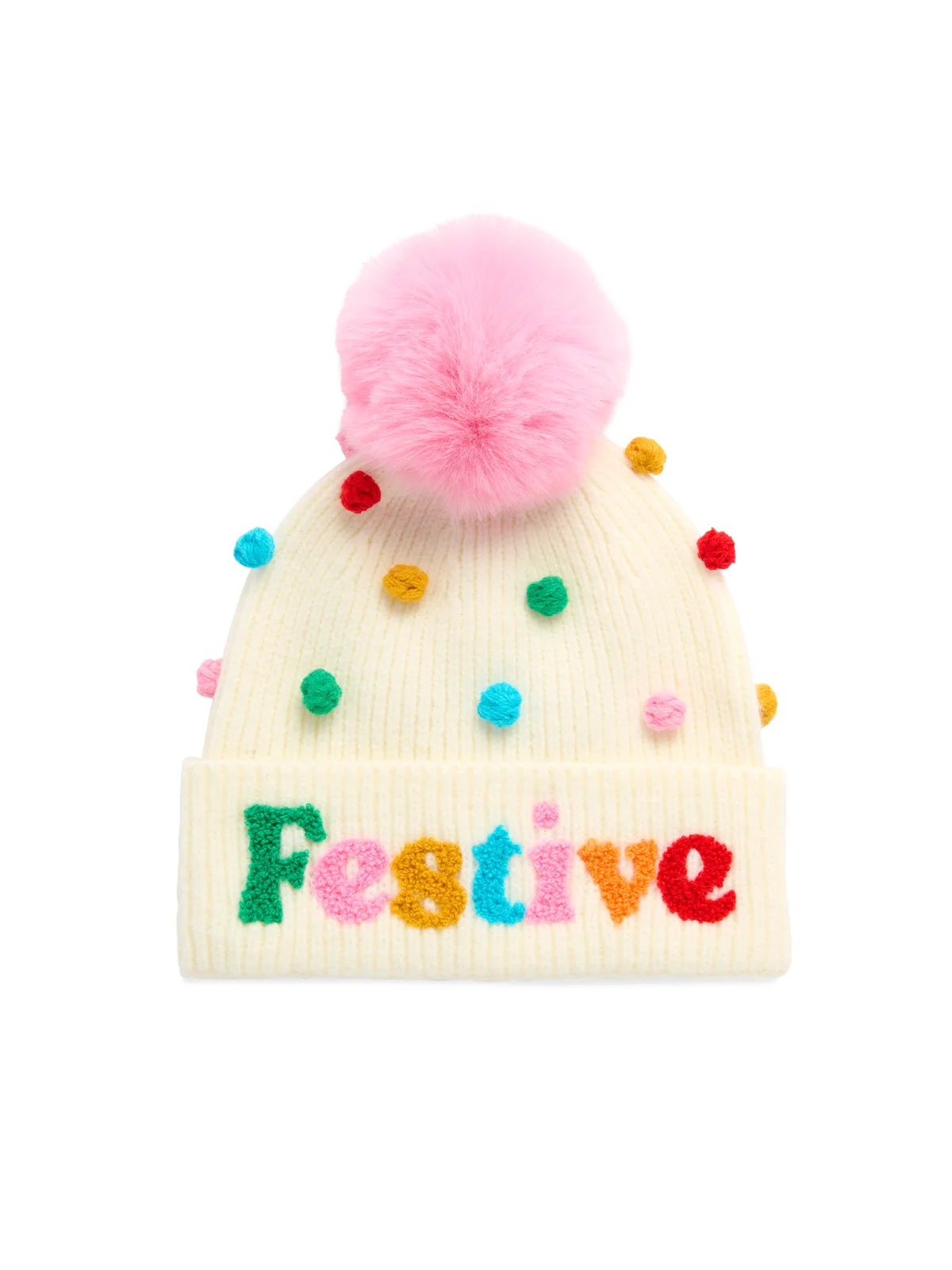 Festive Pom Pom Beanie