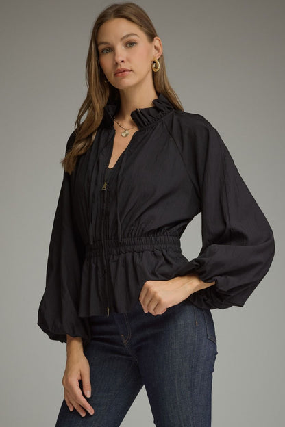 The Uptown Edit Black Peplum Jacket