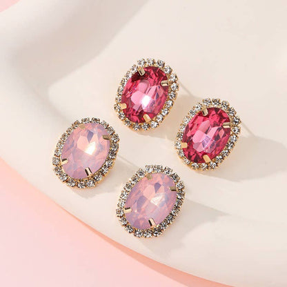Vintage-Style Rhinestone Stud Earrings