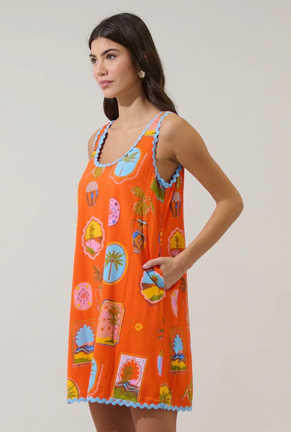 Maury Postcard Auriel Shift Mini Dress - Milo & Lily Boutique