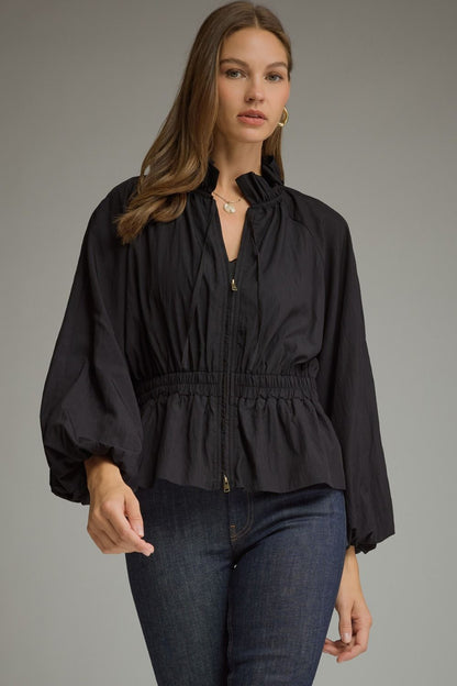 The Uptown Edit Black Peplum Jacket