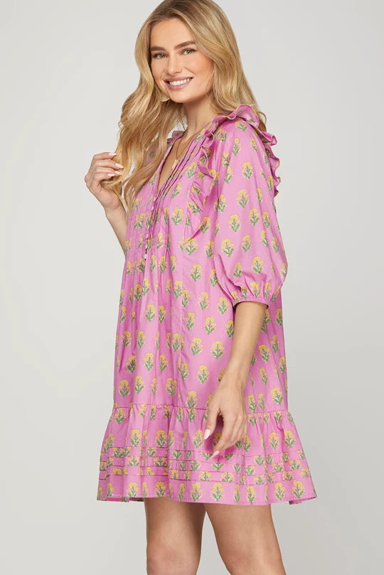 Rachel Printed Mini Dress