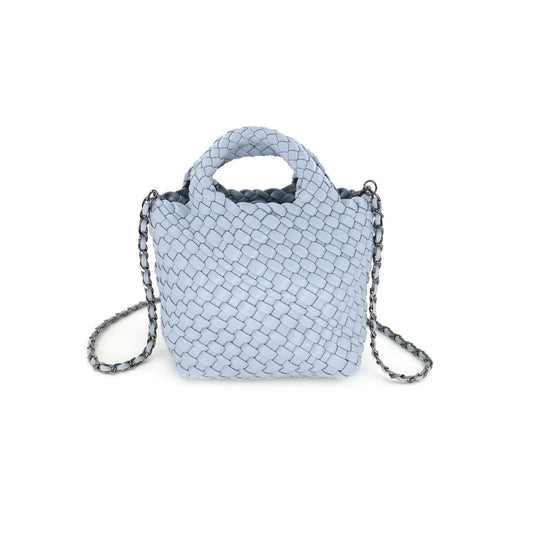 The Powder Blue Woven Mini Handbag