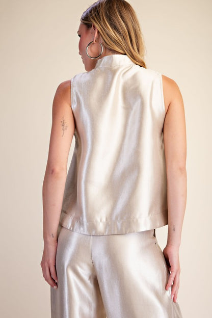 The After Hours Satin Sleeveless Top - Multiple Colors