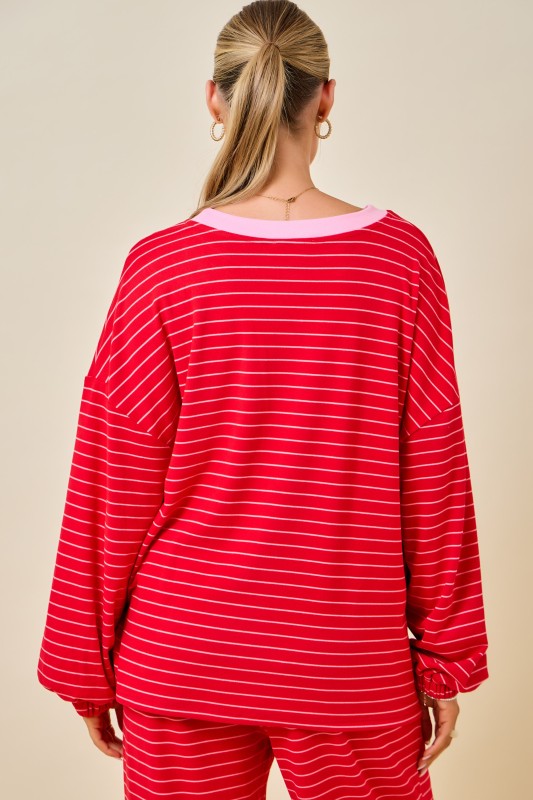 The Sweet Thing Striped Lounge Set - Milo & Lily Boutique