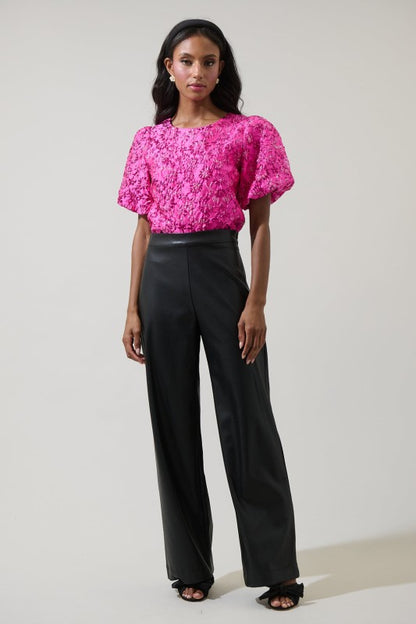 Harrington Jacquard Floral Joi Bubble Top