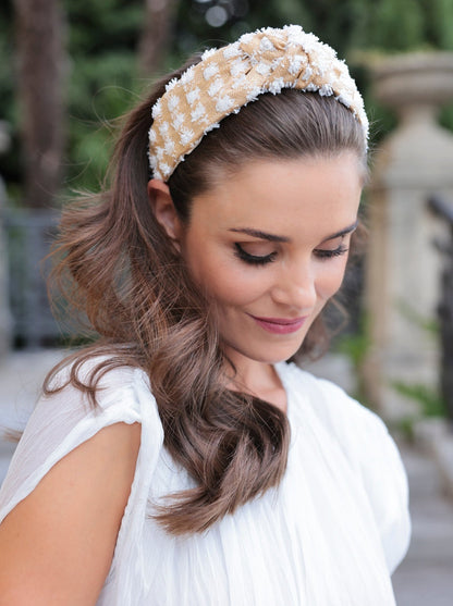 Everly Tufted Straw Knotted Headband
